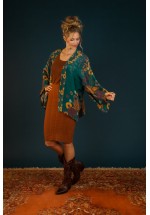 Powder Trailing Wisteria Kimono Jacket (Teal) AW22